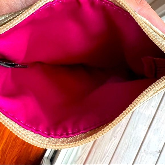 Coach Signature 4C Wristlet in Metallic Gold Leather - Picture 5 of 6